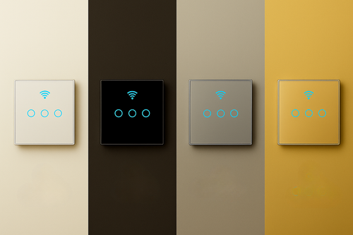 4 interrupteur avec 4  couleurs différents 