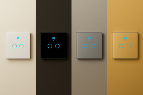 4 interrupteurs connectés avec 4 couleurs