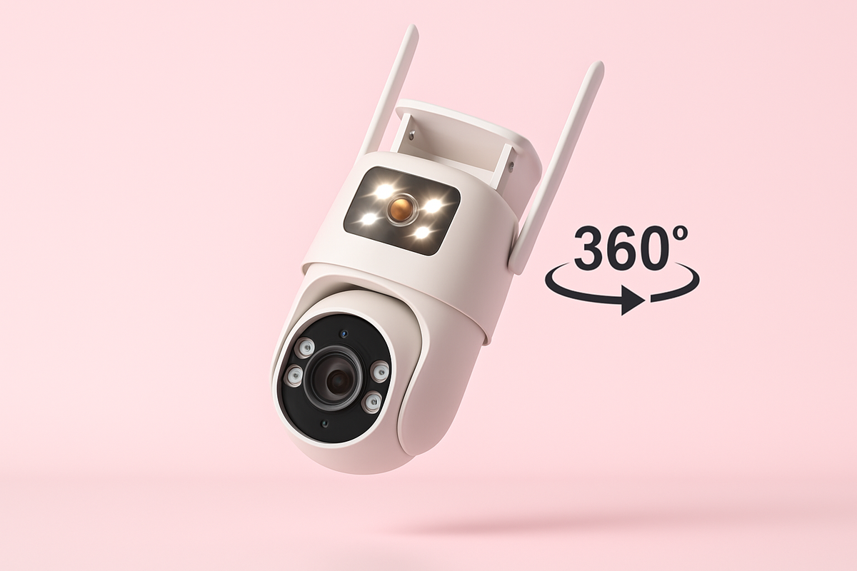 Caméra extérieur blanche wifi 360 degrés