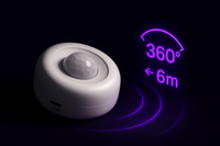 un capteur connecté sur fond noir