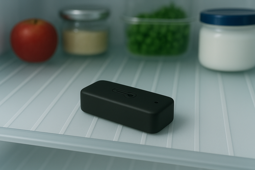 un capteur de température dans un frigo