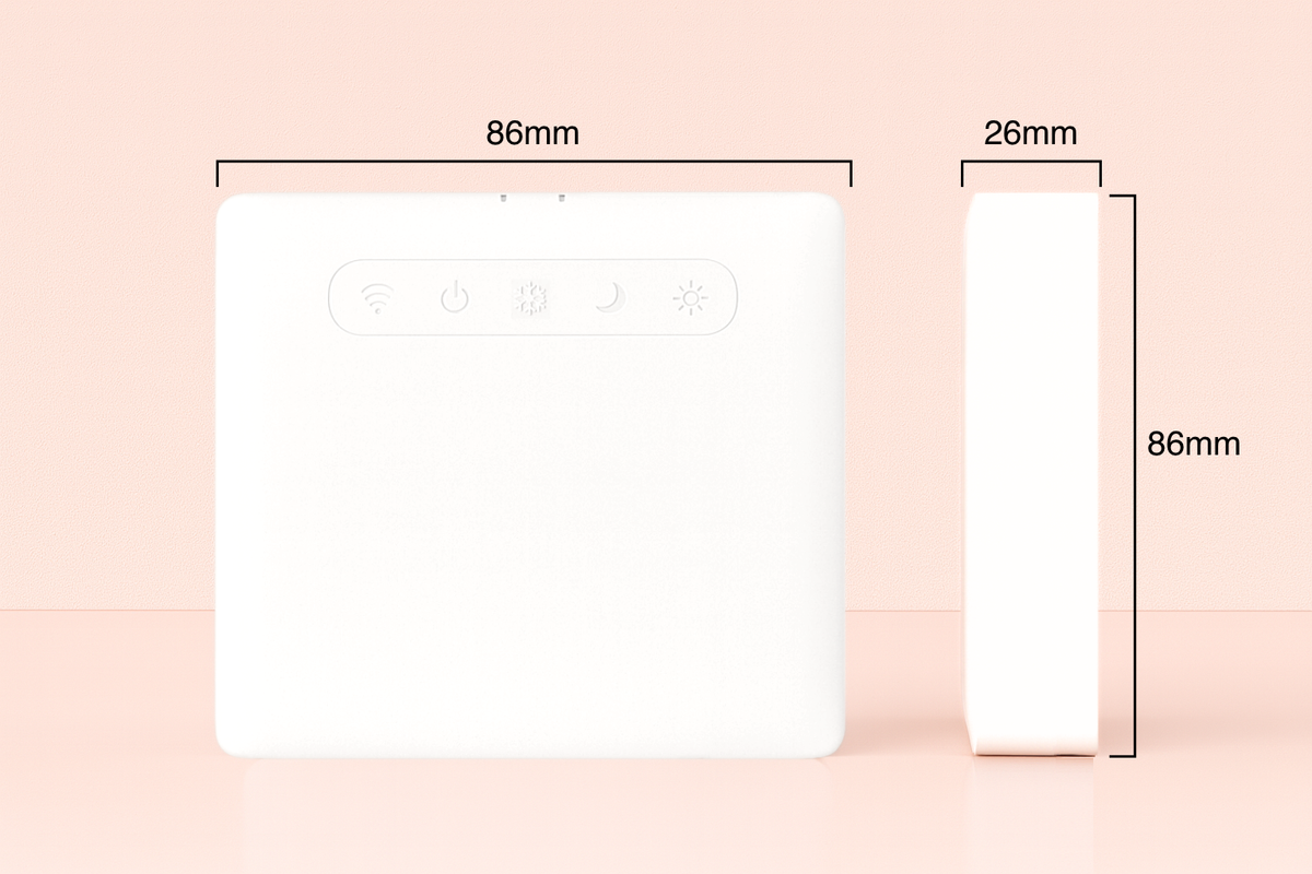 thermostat sur fond rose