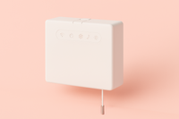 thermostat sur fond rose